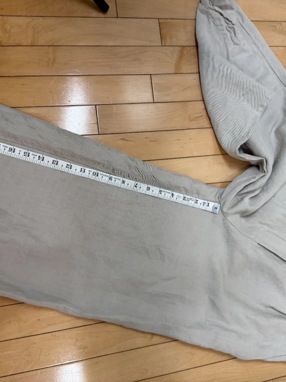 MANGO Suit Cropped Khaki Tan Linen Blend Trousers Pants Size 2